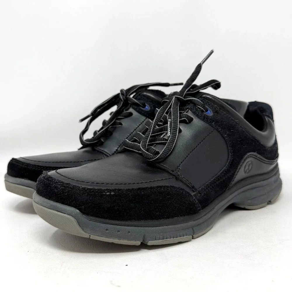 Hush Puppies Origin Oxford‎ Shoe Mens 8.5 EW Extra Wide Black Leather Casual